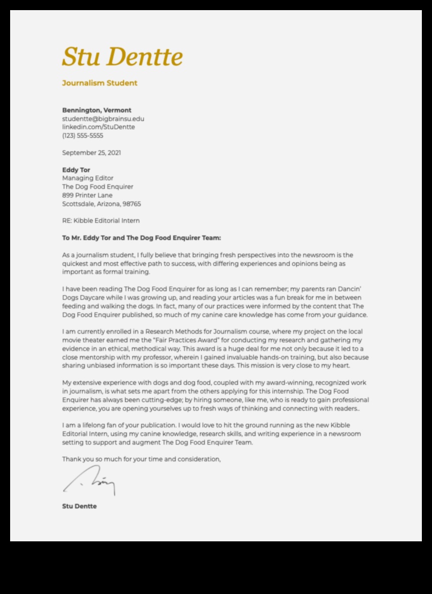 Craft a Cover Letter That Lands Your Dream Internship